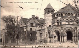 Connecticut New Haven Osborn Hall 1907 Rotograph