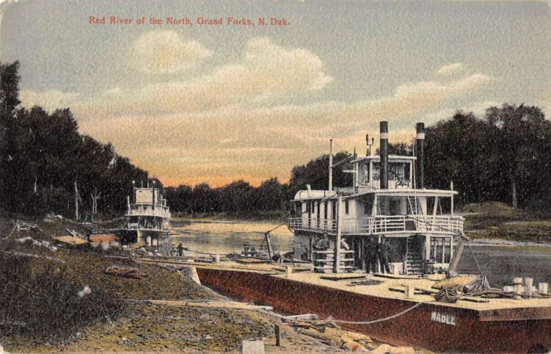 Grand Forks North Dakota Red River of the North Steamers Postcard AA17791