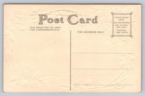 Easter Greetings  Embossed  Jesus Christ   Postcard