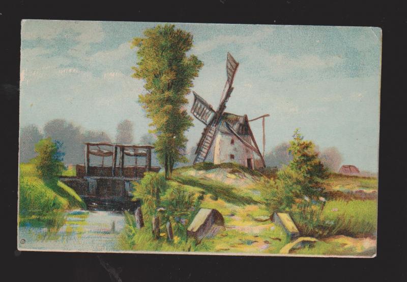 Landscape With Windmill - Used 1909 From Lilly, PA To Ottawa ON