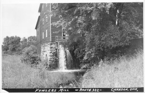 H61/ Chardon Ohio RPPC Postcard c1953 Fowlers Mill Route 322     175