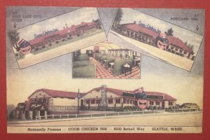 Black Americana, Coon Chicken Inn, Seattle Washington Vintage Postcard