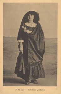 Malta National Costume Fashion WW1 Old Postcard