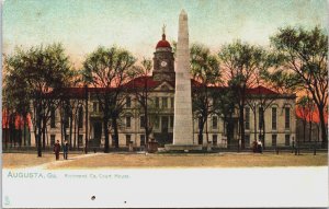 Augusta Georgia Richmond County Courthouse Vintage Postcard C086