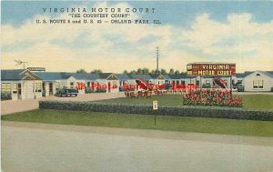 IL, Orland Park, Illinois, Virginia Motor Court, Highway 6, Curteich No 4C-H607