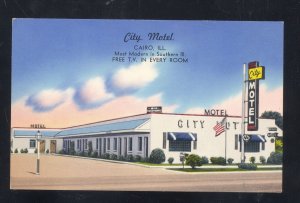 CAIRO ILLINOIS CITY MOTEL VINTAGE ADVERTISING POSTCARD