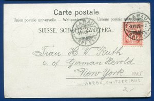 Switzerland Aarau Aerau vom Oberholz aus postmarked 1905 postcard