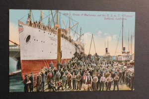 Mint Ship Postcard U.S.A.T. Thomas at Oakland California