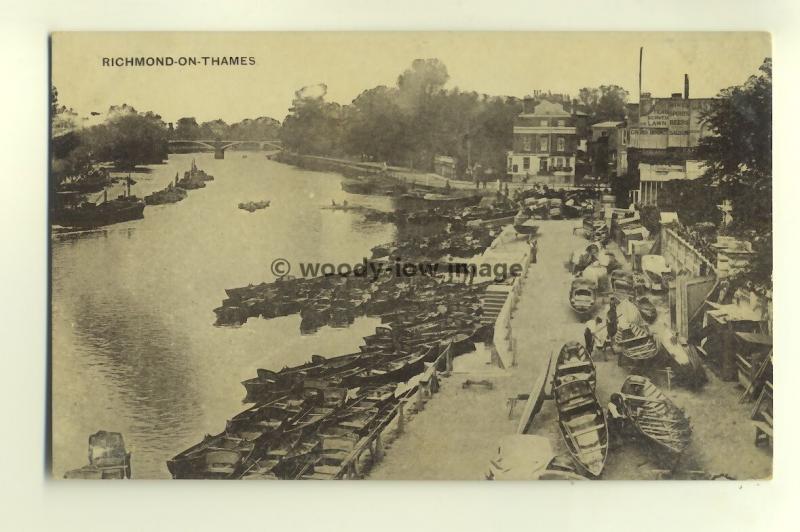 tp5110 - Middx - Looking down at Pleasure Crafts on Richmond-on-Sea  - Postcard