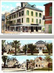 2~ca1920's Postcards LA, New Orleans NAPOLEON HOUSE & GARDEN DISTRICT FINE HOMES