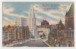 P2822, vintage postcard copley square street view boston mass