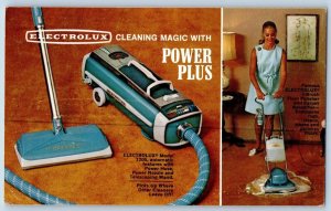 Mason City IA Postcard Electrolux Cleaning Magic With Power Plus Advertising
