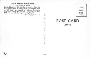 Scioto County Courthouse Portsmouth, Ohio OH Postcard