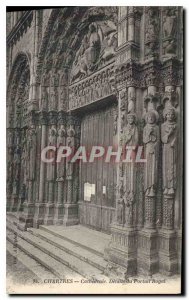 Postcard Old Chartres Cathedrale Details of the Royal Portal