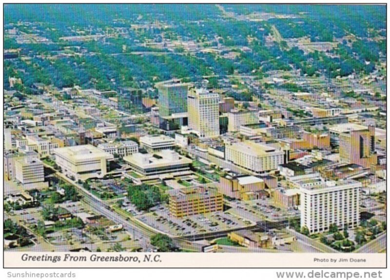 North Carolina Greensboro Aerial View 1988