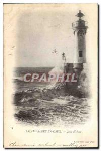 Old Postcard Saint Valery en Caux Jetee Aval