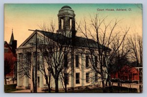 K1/ Ashland Ohio Postcard c1910 County Court House Building 123