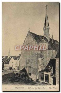 Old Postcard Argenton L & # 39Eglise Saint Benoti