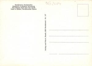 BG2084 nordstrand norderhafen seedeich in brandung  CPSM 14x9.5cm germany