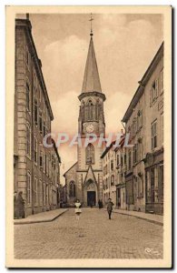 Charmes Old Postcard Church Street Pidolot the 13th