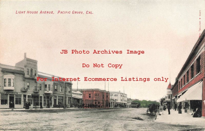 CA, Pacific Grove, California, Light House Avenue, Business Area, Long & Gretter