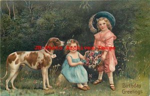 6 Postcards Set, PFB No 7709, Children with Dogs