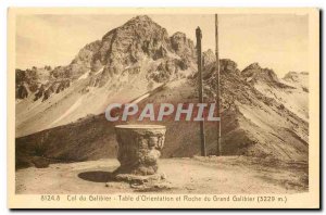 Old Postcard Col du Galibier The viewpoint and Roche du Grand Galibier