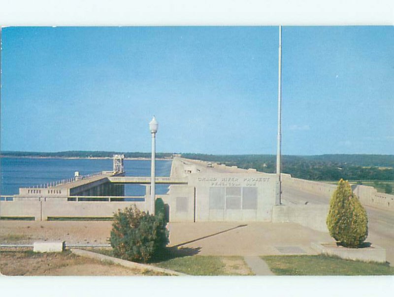 Pre-1980 DAM SCENE Grand Lake Towne - Near Ketchum & Disney & Vinita OK AF5784