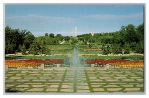 International Peace Garden Formal Garden Vintage Standard View Postcard