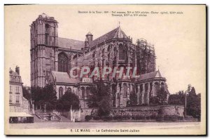 Old Postcard Le Mans Cathedral Saint Julien