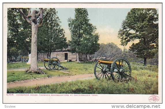 Snodgrass House, Cannon, Thomas's Headquarters At CHICKAMAUGA, Tennessee, 1902