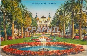 Old Postcard Monte Carlo Casino