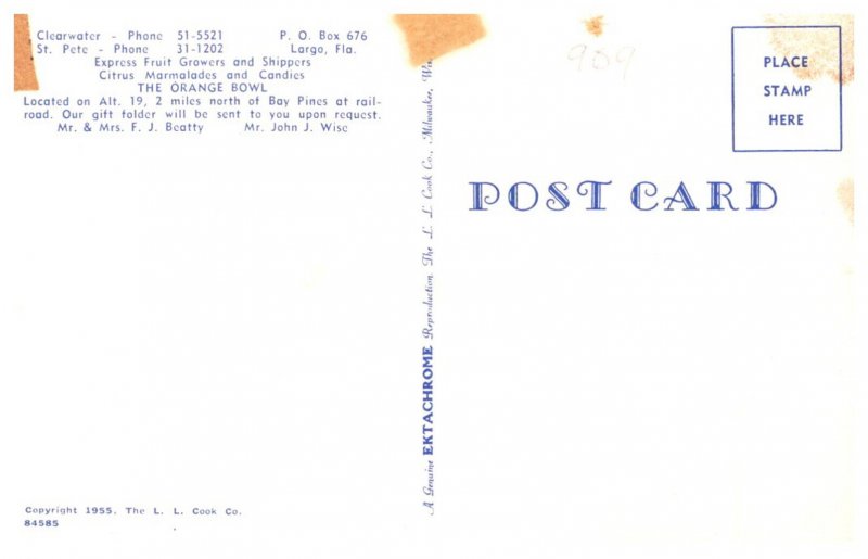 Florida  Clearwater  Orange Bowl Citrus Store