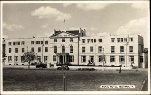 Vintage RPPC Teignmouth DEVON Royal Hotel Real Photo Postcard