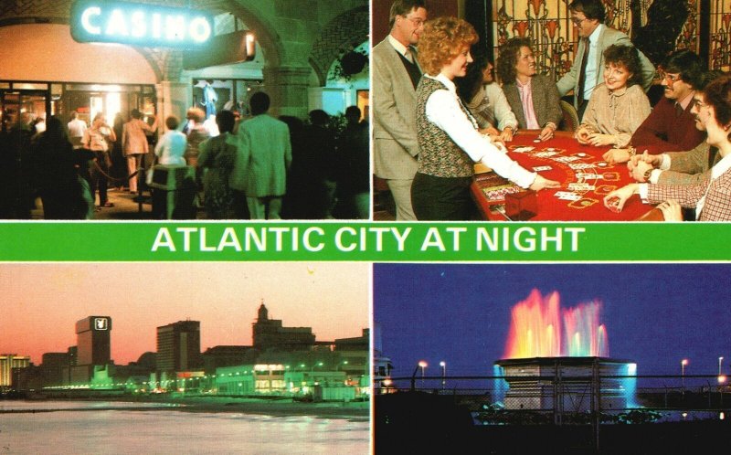 Vintage Postcard Atlantic City Casino Skyline Fountain Park Place New Jersey NJ
