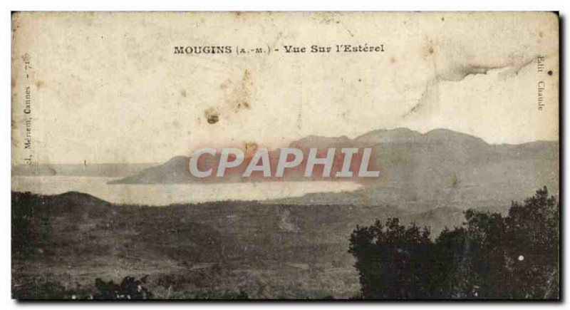 Old Postcard View On Mougins L & # 39Esterel