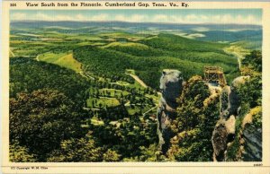 View South from the Pinnacle Cumberland Gap Kentucky Postcard