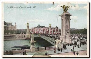 Old Postcard Paris Pont Alexandre III