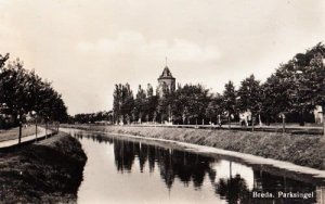 Breda Parksingel River Lake Holland Dutch Real Photo WW2 Rare Wartime Postcard
