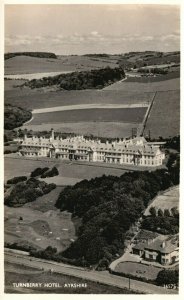 Turnberry Hotel Ayrshire Aerial Pictorial London, RPPC Photo, Vintage Postcard