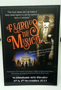 Feargus The Musical Nottingham Arts Theatre November 2019 Advertising Postcard