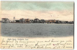 Middle Beach, Westbrook, Connecticut - 1905 Handcolored Postcard by Neidlinger