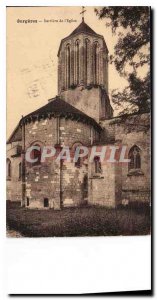 Old Postcard Surgeres behind church
