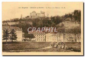 Old Postcard Dauphine Uriage les Bains Park and Chateau