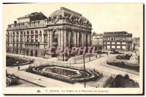 Old Postcard Calais Theater And Argyle From Monument