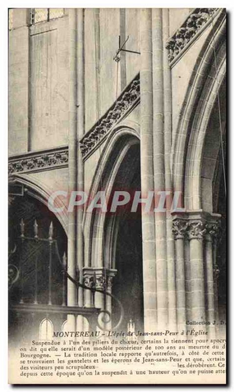 Old Postcard Montereau the sword of John the Fearless was the Church