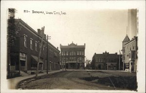 Union City Indiana IN Broadway c1910 Real Photo Postcard