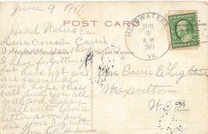 U.S. Capitol at Night Washington D.C. 1911 Postcard