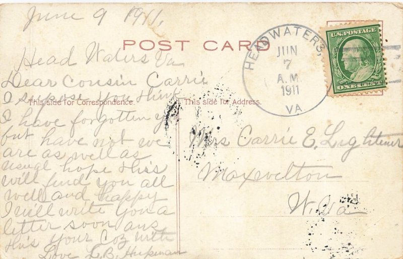 U.S. Capitol at Night Washington D.C. 1911 Postcard