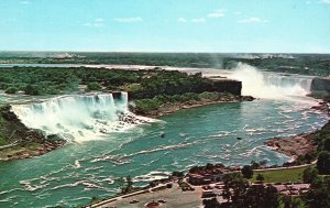 General View of Niagara Falls Waterfalls From Oneida Tower NY, Vintage Postcard